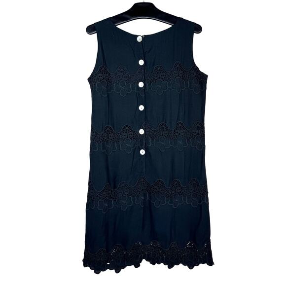 Gretchen Scott Designs Black Floral Lace Sleeveless Shift Dress Small NWT - Picture 2 of 11